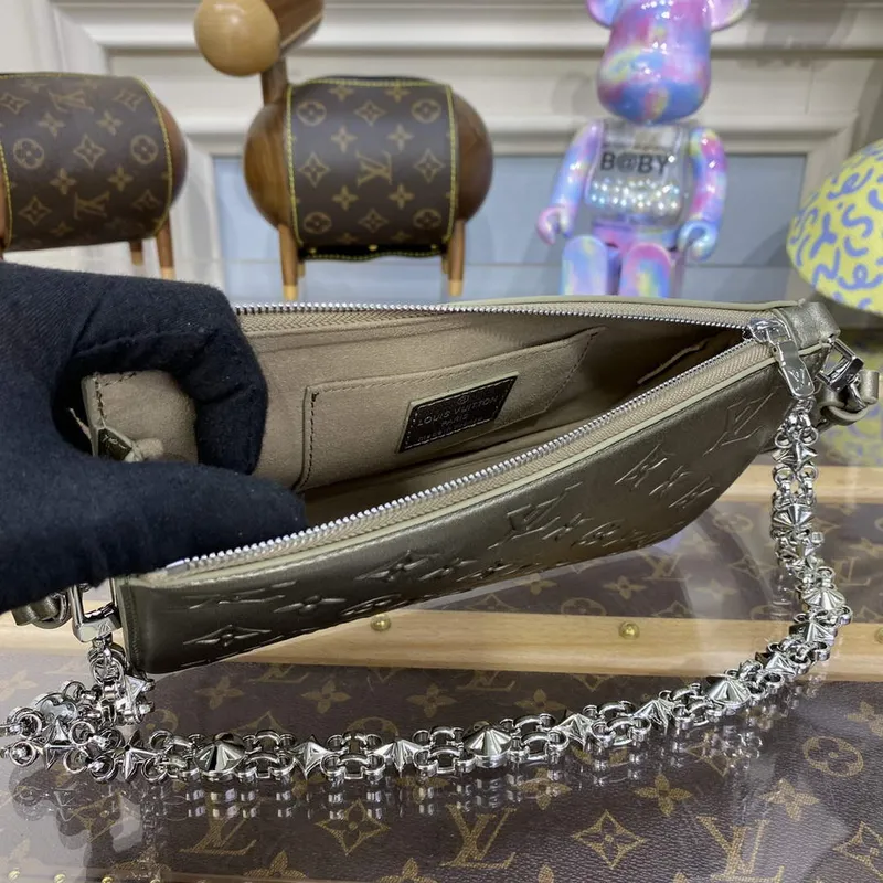 LV M81828 Louis Vuitton Lexington Pouch Bag Light gold