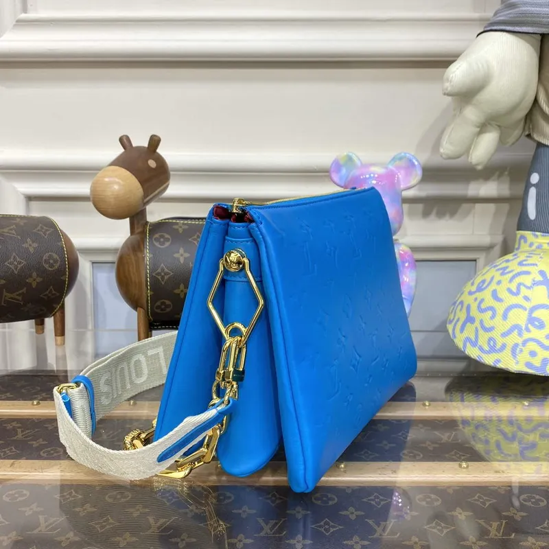 LV M21773 Louis Vuitton Coussin PM Handbag Blue