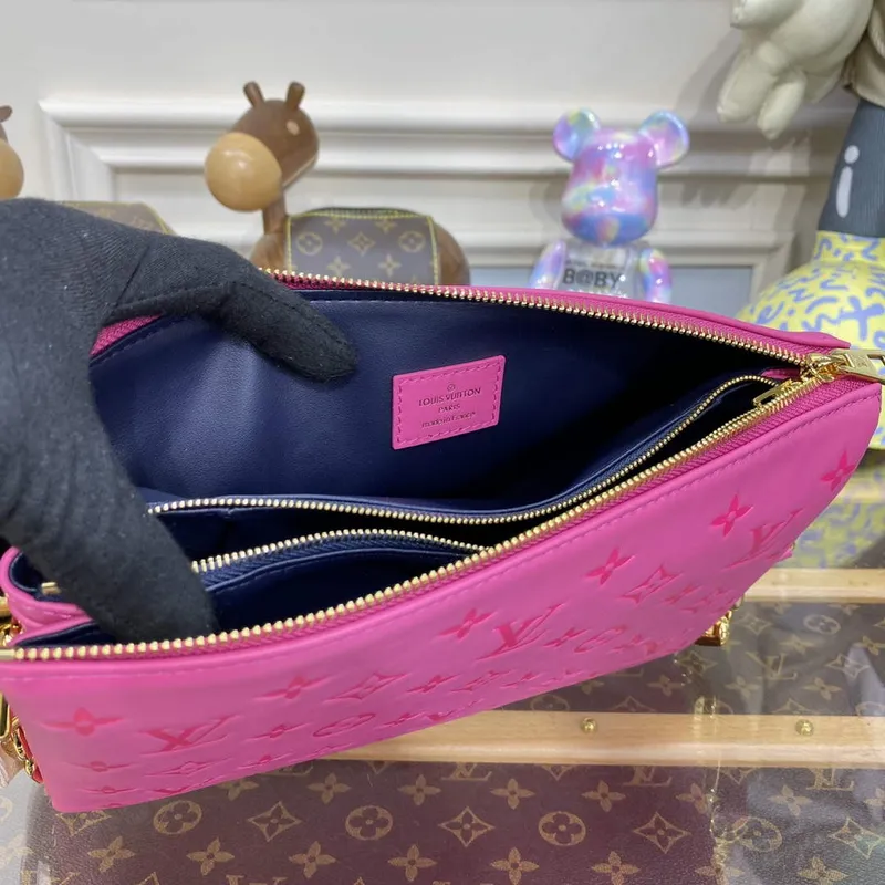 LV M21773 Louis Vuitton Coussin PM Handbag Rose Miami Pink