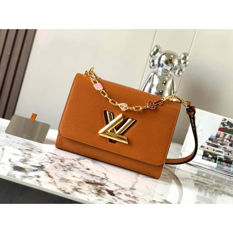 LV M20846 Louis Vuitton Twist MM Bag Epi Brown