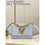 Louis Vuitton LV M21606 Twist MM Bag Epi Blue