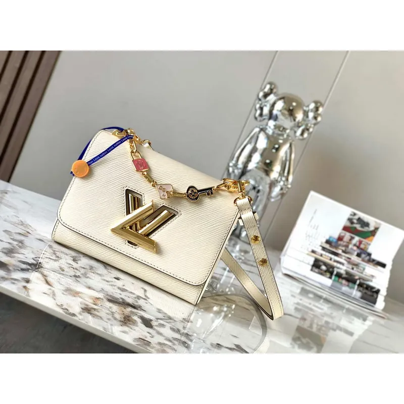 Louis Vuitton LV M59402 Twist MM Bag Epi Beige