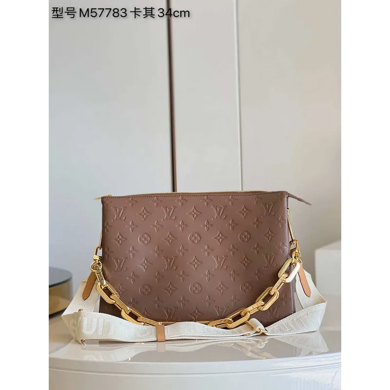Louis Vuitton M21276 Coussin MM Bag LV M57783 Taupe Brown