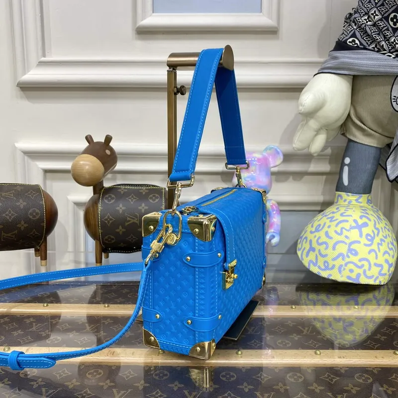 LV M46358 Louis Vuitton Side Trunk PM Bag Blue