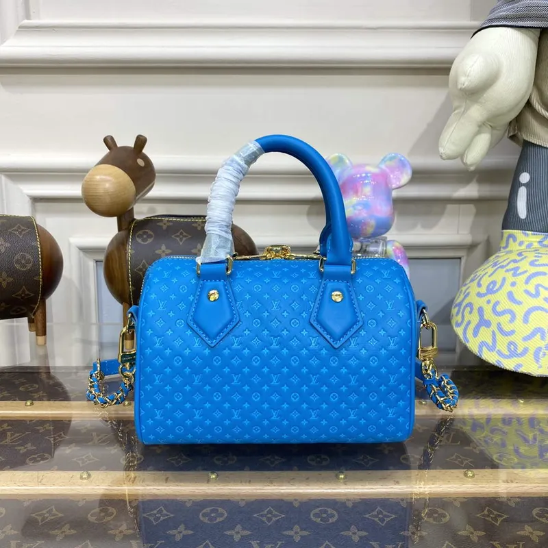 LV M22596 Louis Vuitton Speedy Bandoulière 20 Handbag Blue