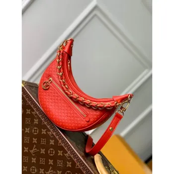 LV M22594 Louis Vuitton Loop Baguette Handbag Red