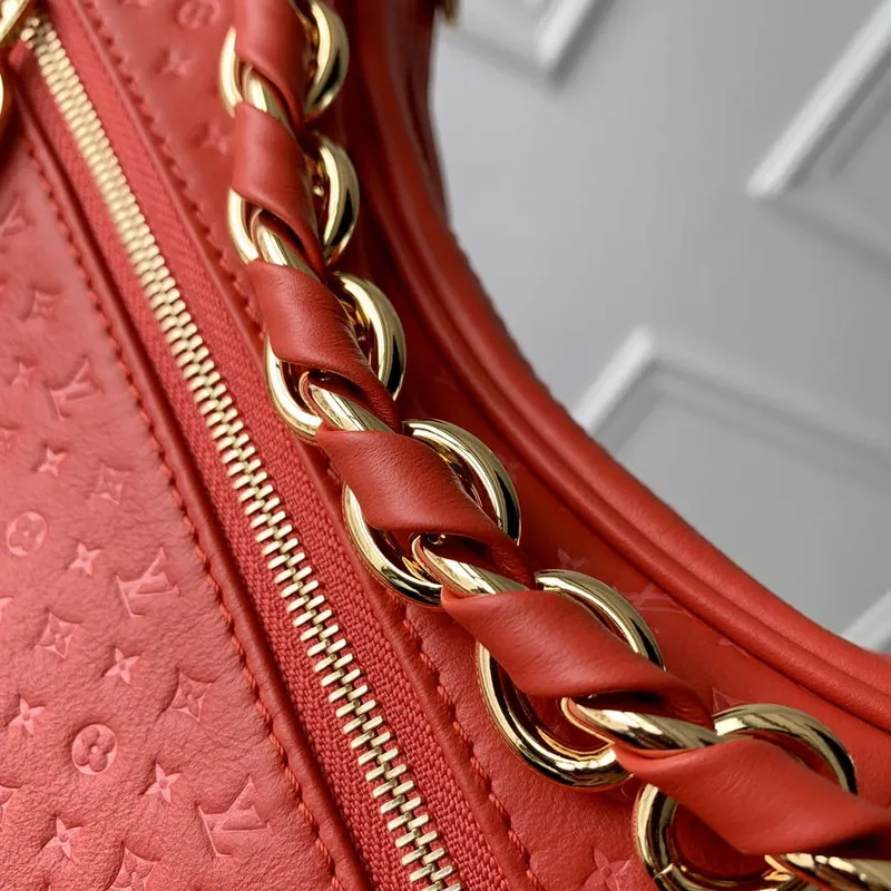 LV M22594 Louis Vuitton Loop Baguette Handbag Red