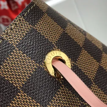 LV N40198 Louis Vuitton NéONOé MM Bag Damier Ebene Venus Pink