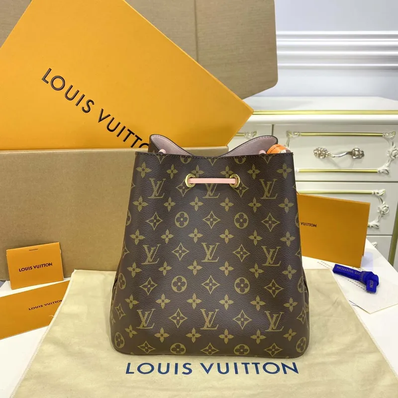 LV M44022 Louis Vuitton MM NéONOé Bag Monogram Pink