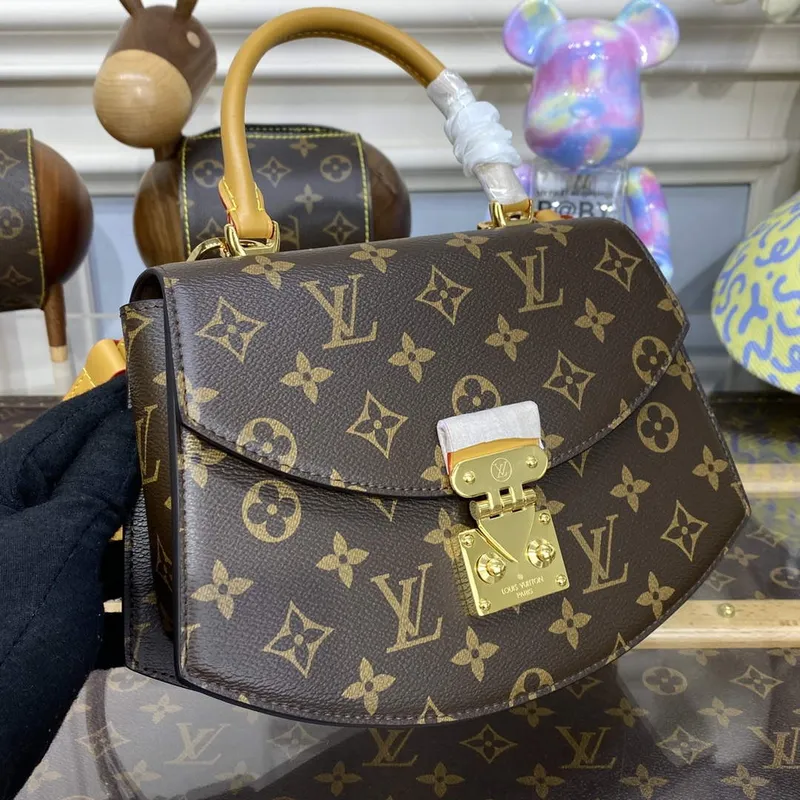 LV M46548 Louis Vuitton Tilsitt Monogram Handbag Brown
