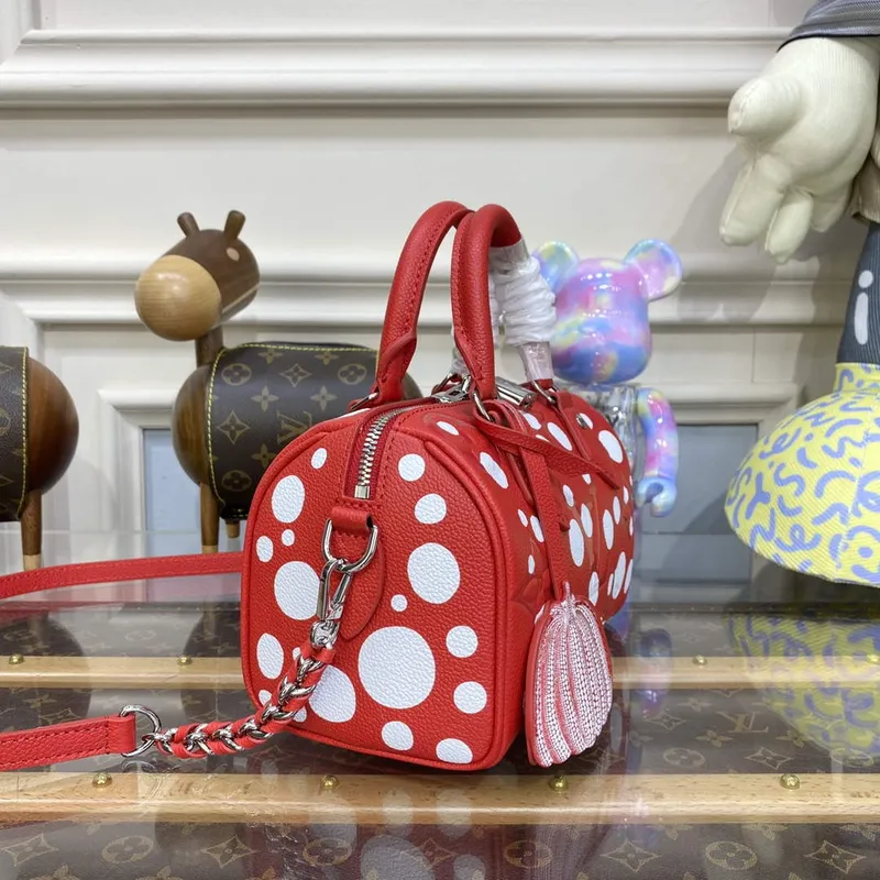 LV M46411 Louis Vuitton LV x YK Speedy Bandoulière 20 Bag Red
