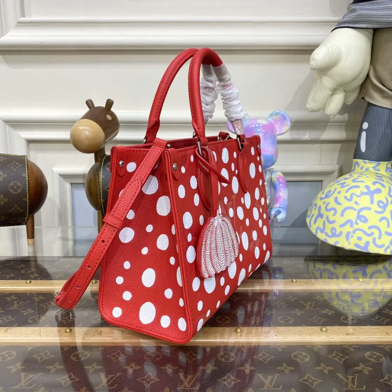 LV M46412 Louis Vuitton LV x YK OnTheGo PM Bag Red