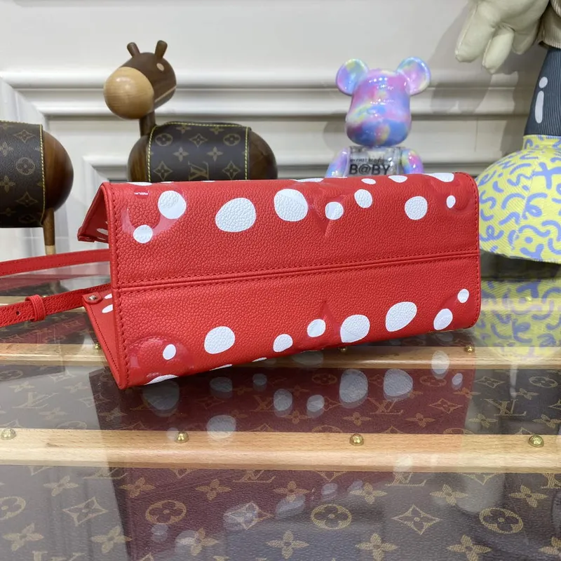 LV M46412 Louis Vuitton LV x YK OnTheGo PM Bag Red