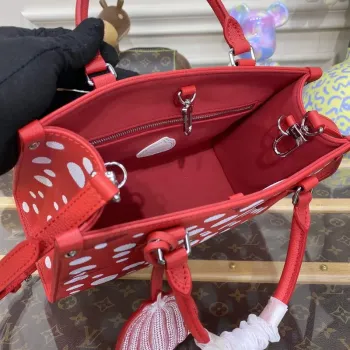 LV M46412 Louis Vuitton LV x YK OnTheGo PM Bag Red