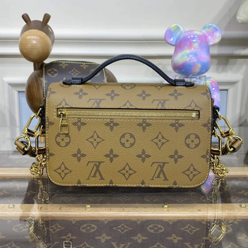 LV M46279 Louis Vuitton Pochette Métis East West Bag yellow flower