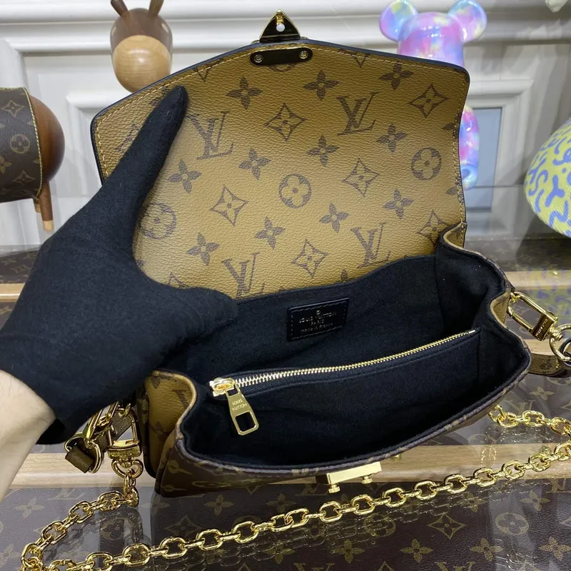 LV M46279 Louis Vuitton Pochette Métis East West Bag yellow flower