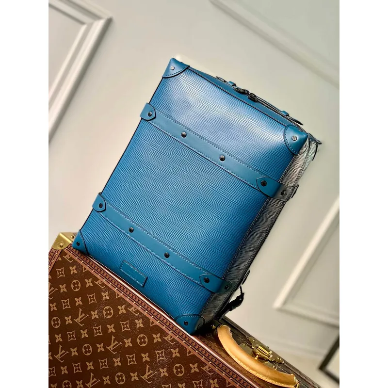 LV M44752 Louis Vuitton Soft Trunk Small Backpack Blue