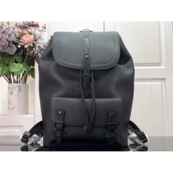 LV M58644 Louis Vuitton Christopher Slim Backpack Black