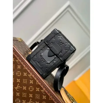 LV M82077 Louis Vuitton Vertical Trunk Wearable Wallet black embossed