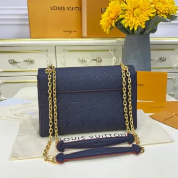 LV M52271 Louis Vuitton Vavin PM Shoulder Bag Navy Blue and Red