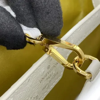 LV N81279 Louis Vuitton Capucines MM Handbag White