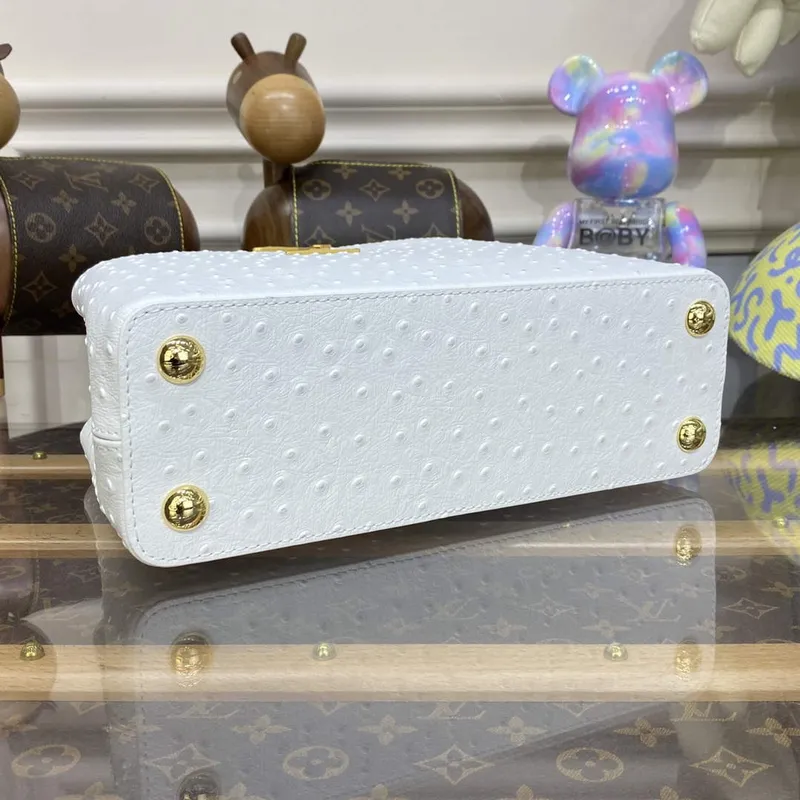 LV N81523 Louis Vuitton Capucines BB Handbag White