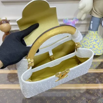 LV N81523 Louis Vuitton Capucines BB Handbag White