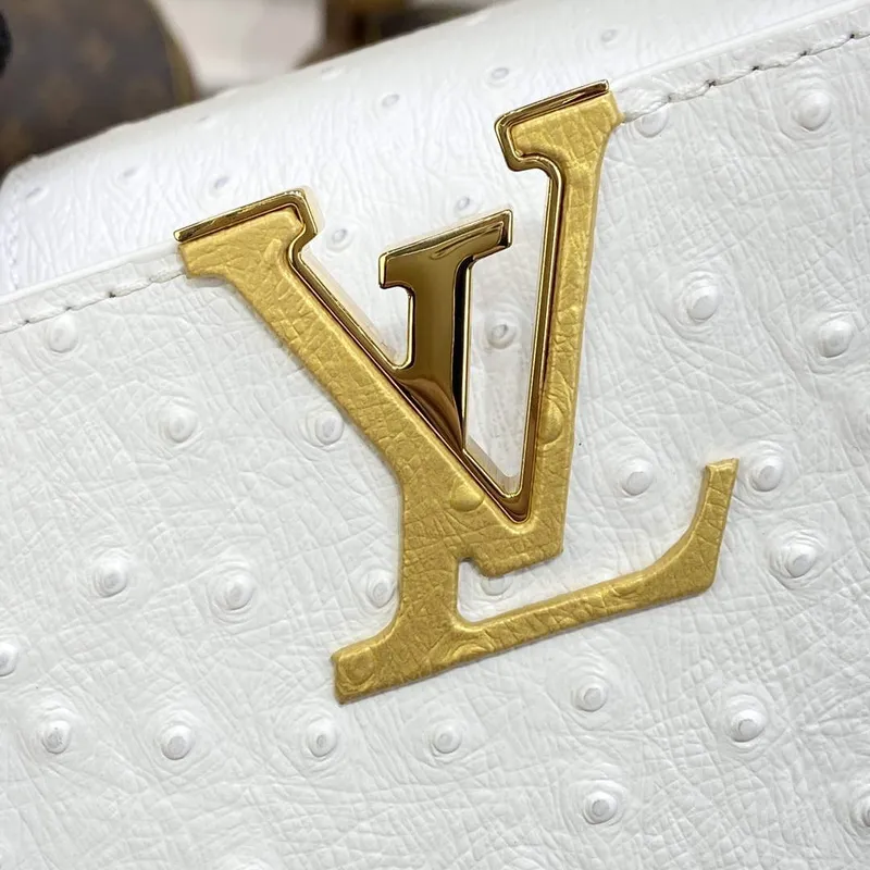 LV N81523 Louis Vuitton Capucines Mini Handbag White
