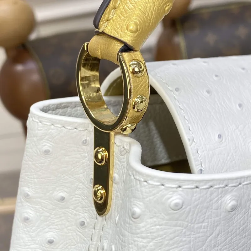 LV N81523 Louis Vuitton Capucines Mini Handbag White