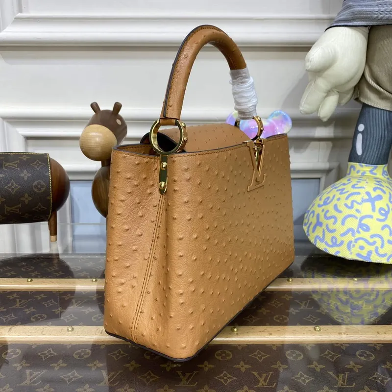 LV N81279 Louis Vuitton Capucines MM Handbag Brown