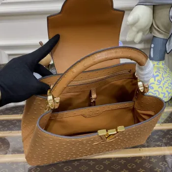 LV N81279 Louis Vuitton Capucines MM Handbag Brown