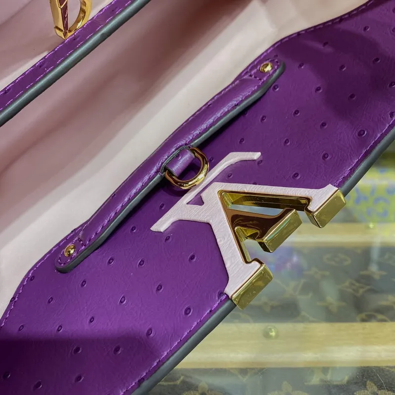 LV N81279 Louis Vuitton Capucines MM Handbag Purple