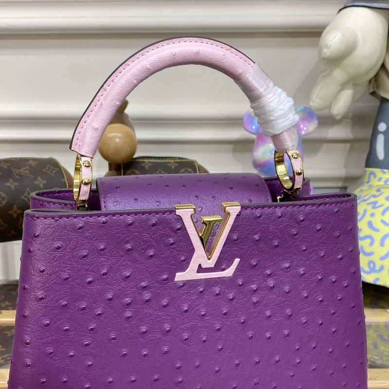 LV N81523 Louis Vuitton Capucines BB Handbag Purple