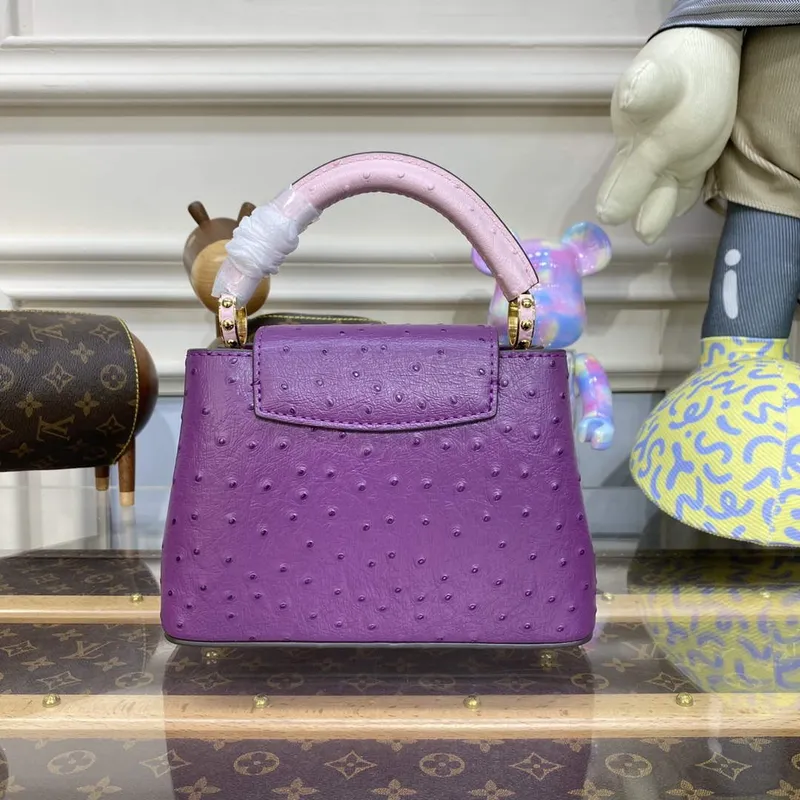 LV N81523 Louis Vuitton Capucines Mini Handbag Purple