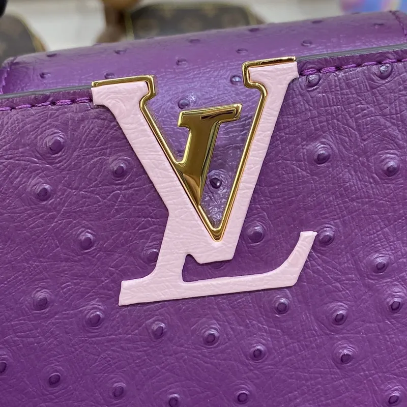 LV N81523 Louis Vuitton Capucines Mini Handbag Purple