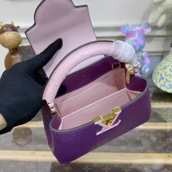 LV N81523 Louis Vuitton Capucines Mini Handbag Purple
