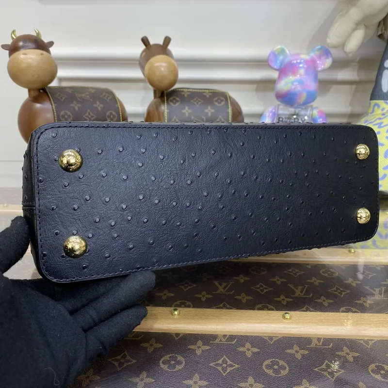 LV N81279 Louis Vuitton Capucines MM Handbag Black