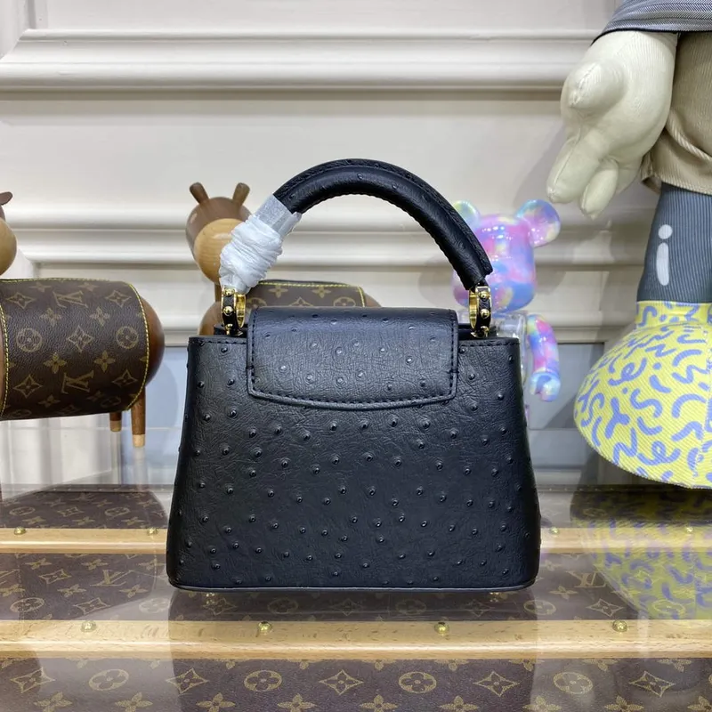 LV N81523 Louis Vuitton Capucines Mini Handbag Black