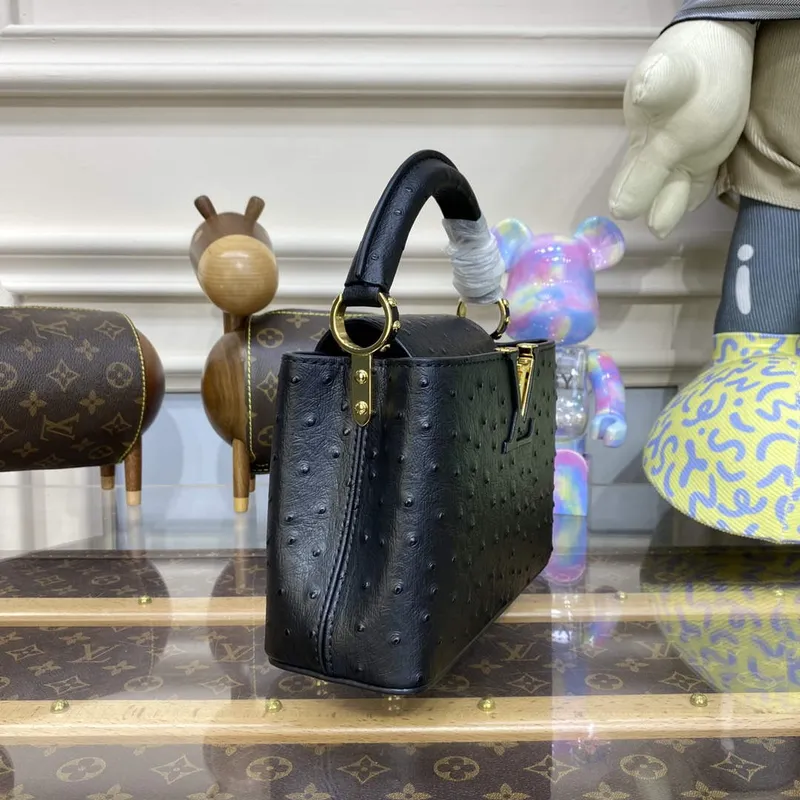 LV N81523 Louis Vuitton Capucines Mini Handbag Black