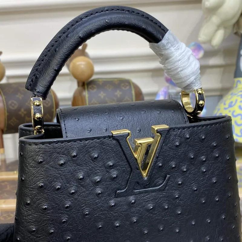 LV N81523 Louis Vuitton Capucines Mini Handbag Black