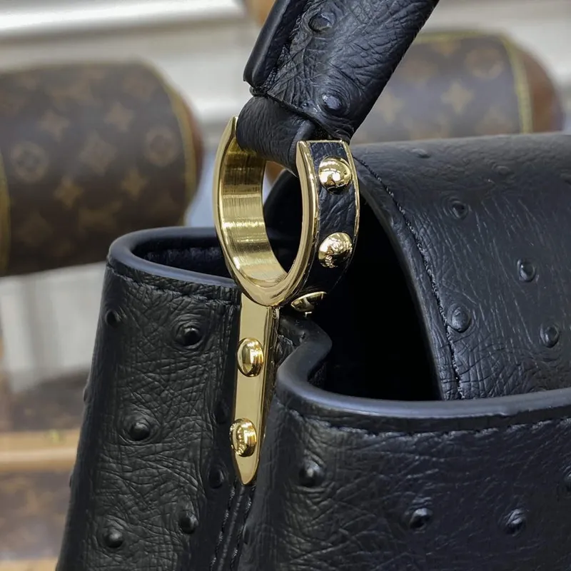 LV N81523 Louis Vuitton Capucines Mini Handbag Black