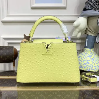 LV N81279 Louis Vuitton Capucines MM Handbag lemon yellow