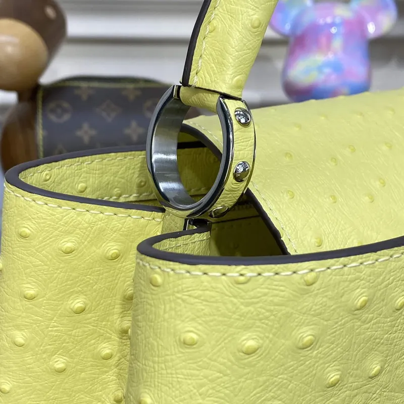LV N81279 Louis Vuitton Capucines MM Handbag lemon yellow