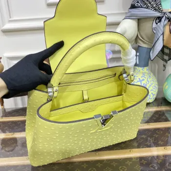 LV N81279 Louis Vuitton Capucines MM Handbag lemon yellow