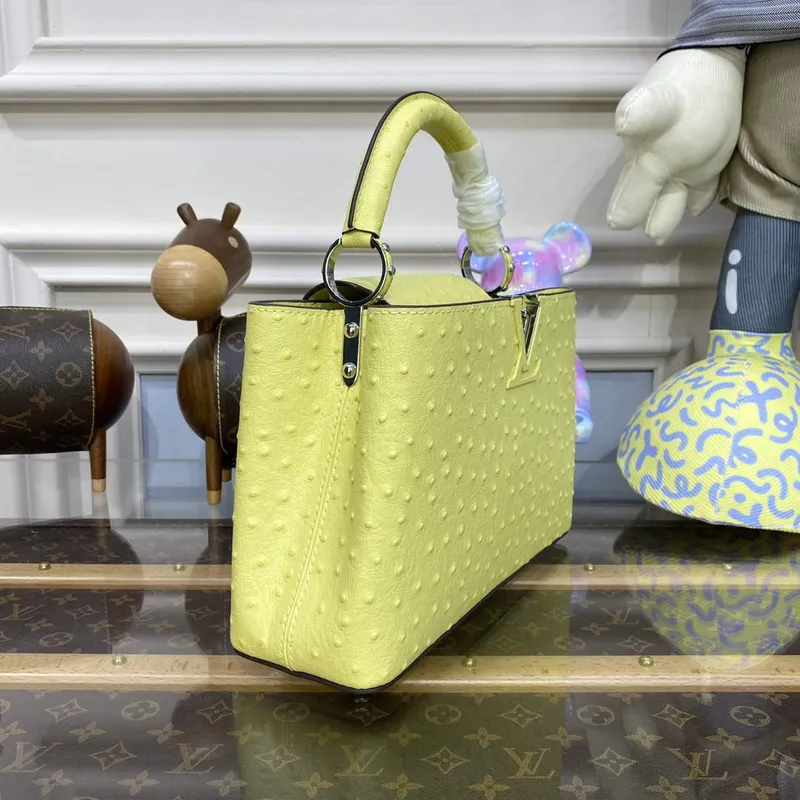 LV N81523 Louis Vuitton Capucines BB Handbag lemon yellow