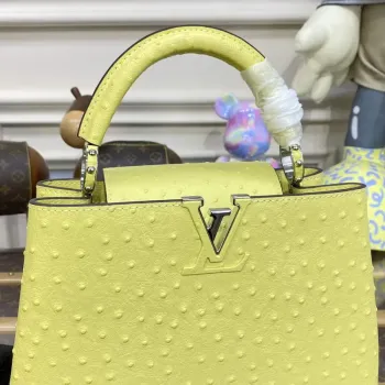 LV N81523 Louis Vuitton Capucines BB Handbag lemon yellow