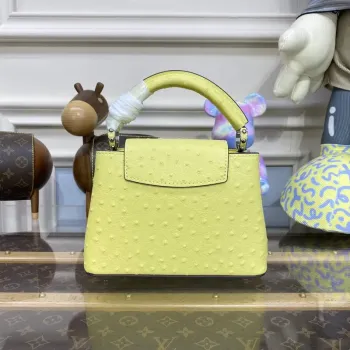 LV N81523 Louis Vuitton Capucines Mini Handbag lemon yellow