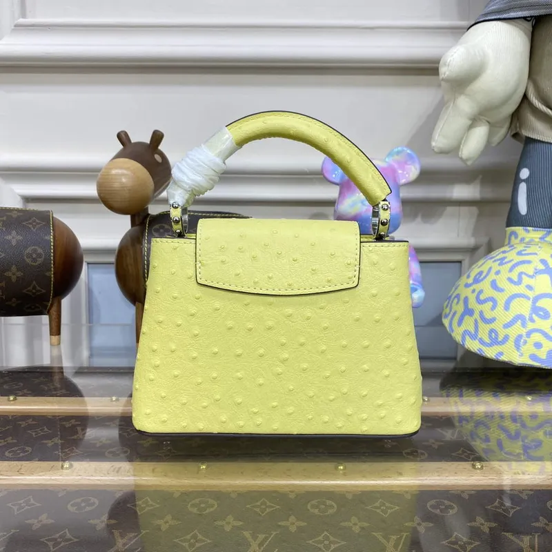 LV N81523 Louis Vuitton Capucines Mini Handbag lemon yellow