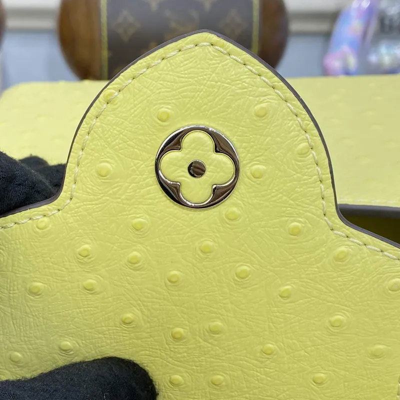 LV N81523 Louis Vuitton Capucines Mini Handbag lemon yellow