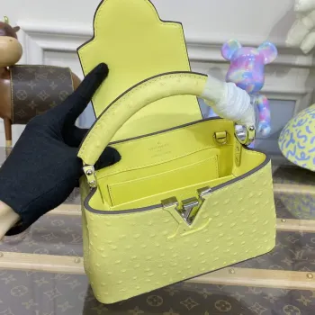 LV N81523 Louis Vuitton Capucines Mini Handbag lemon yellow